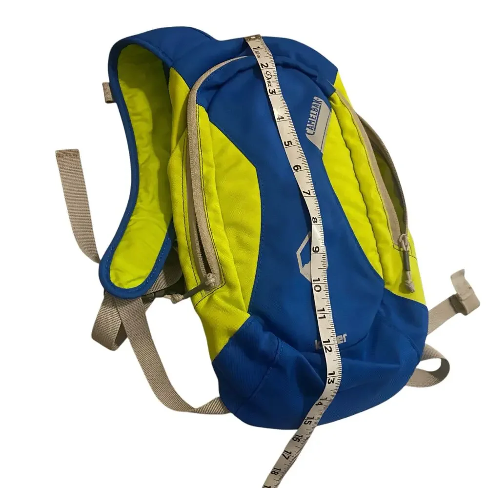CamelBak Children's Kicker Hydration Backpack in blue and Lime Green High Vis